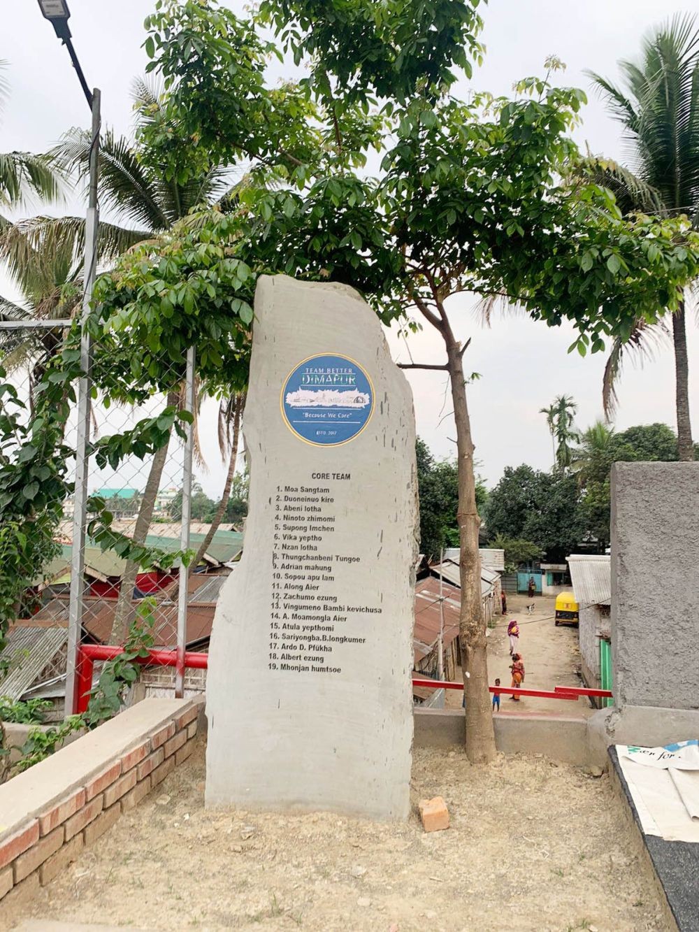 The vertical garden, installed alongside the road near the old Dhansiri Bridge and Urban Haat, Dimapur was opened to the public on May 29. (Photo courtesy: Achano Tungoe)